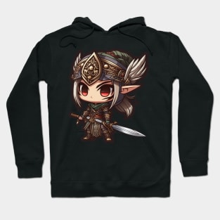 Anime Samurai Elf Chibi Hoodie